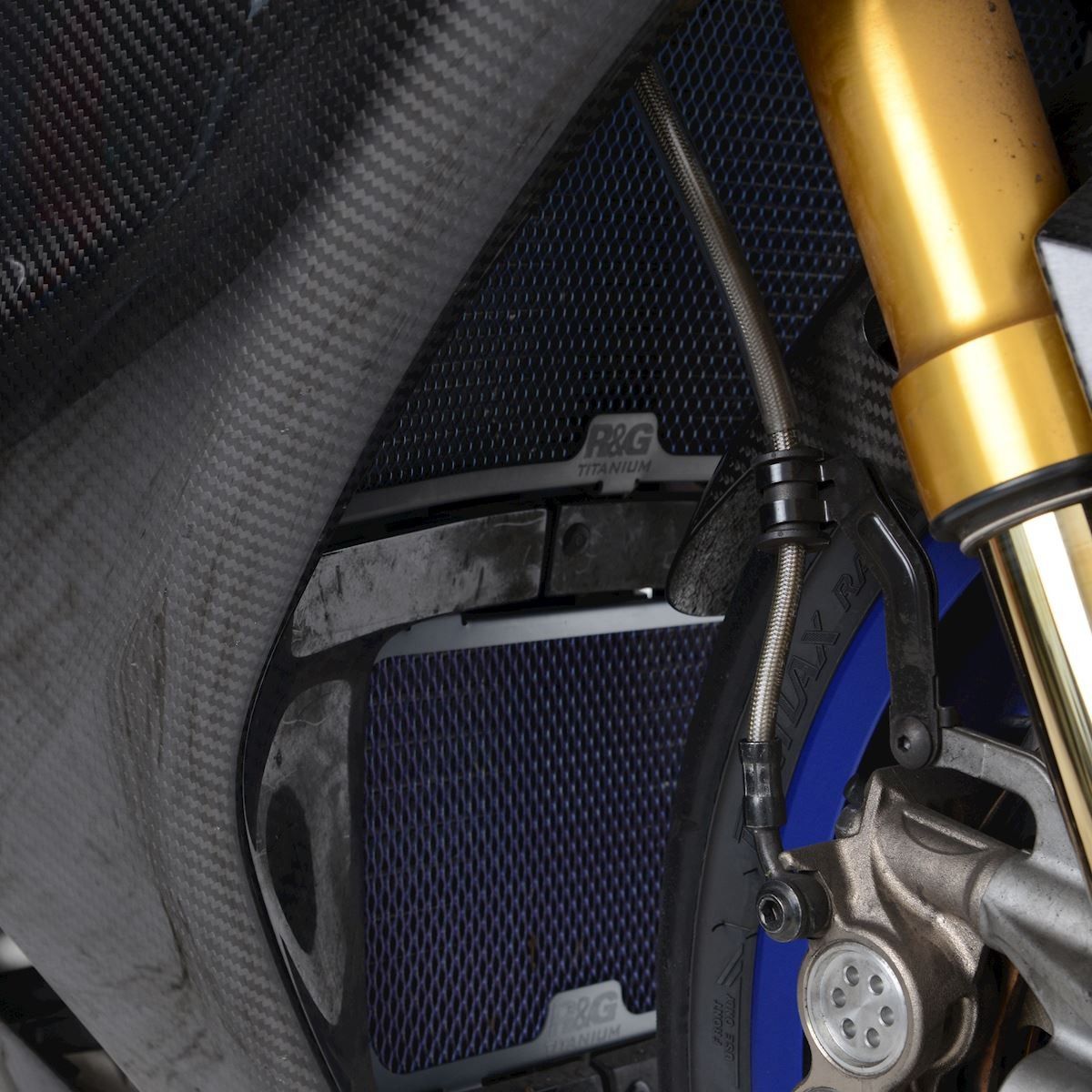 retina protezione radiatore - Yamaha YZF-R1M '15- / YZF-R1 '15- / MT-10 (SP) '16- (materiale titanio, racing)