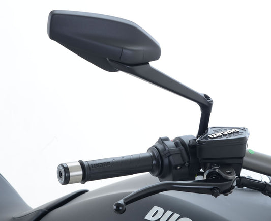 Risers specchietti Ducati Diavel / Diavel strada / X-Diavel (S) / Diavel 1260(S) / Monster 1200 (S) / Streetfighter V2 '22- / Monster 797/821 / Streetfighter V4 '20- / Rieju RS3 125 / Yamaha Majesty S/S-MAX '14-