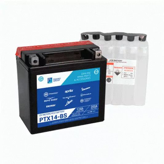 BATTERIA ORIGINALE PIAGGIO PTX14-BS 12V 12AH (1R000319)