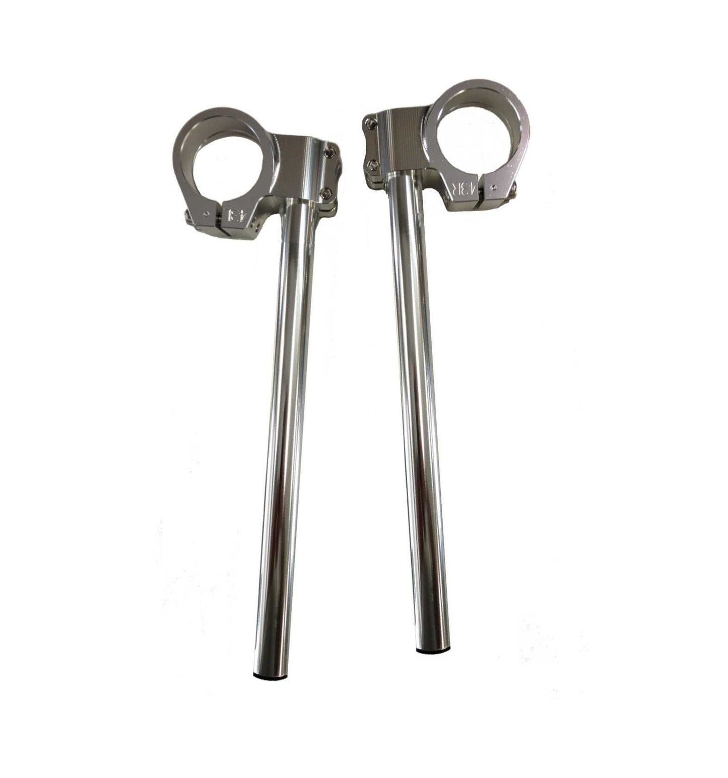 Semimanubri moto versione racing diametro 41 mm color alluminio (coppia)