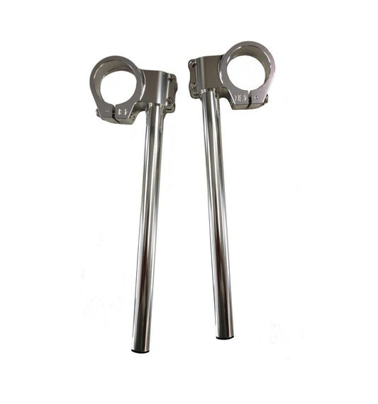 Semimanubri moto versione racing diametro 41 mm color alluminio (coppia)
