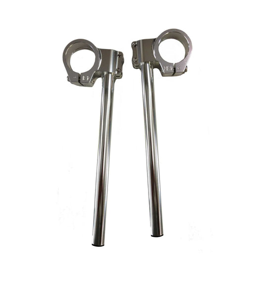 Semimanubri moto versione racing diametro 54 mm color alluminio (coppia)