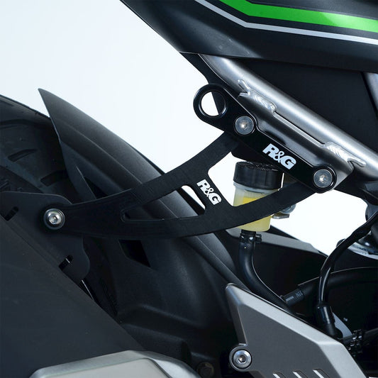 Staffa supporto scarico + piastra fori pedane posteriori - Kawasaki Ninja 125 / Z125 '19-