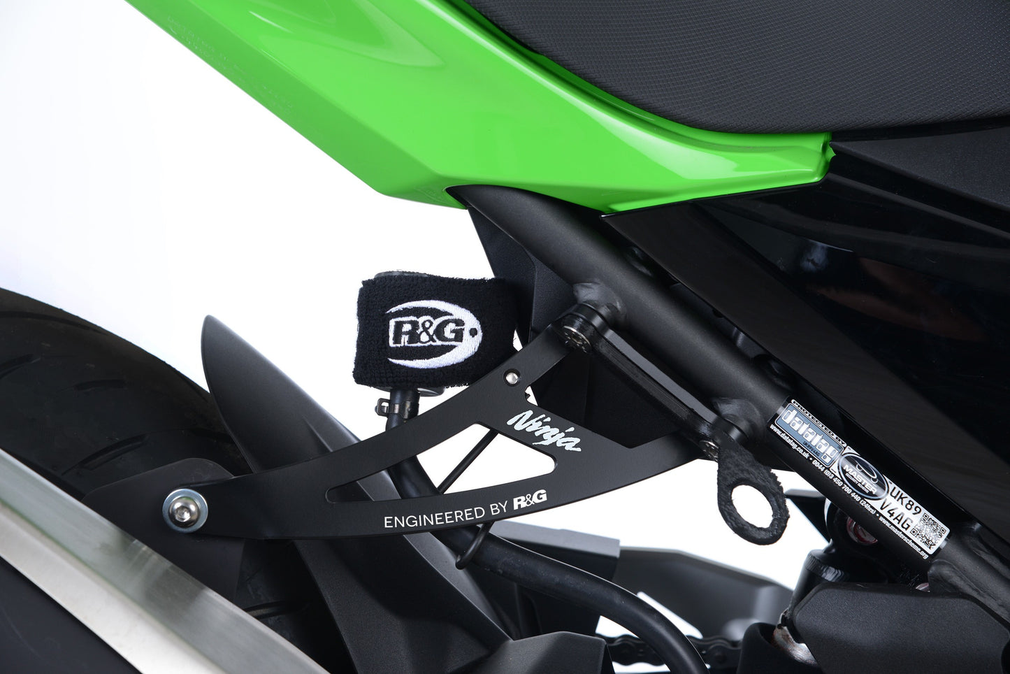 Staffa supporto scarico + piastra fori pedane posteriori - Kawasaki Ninja 400 / Ninja 250 '18- / Z400 '19- / Z250 '19-