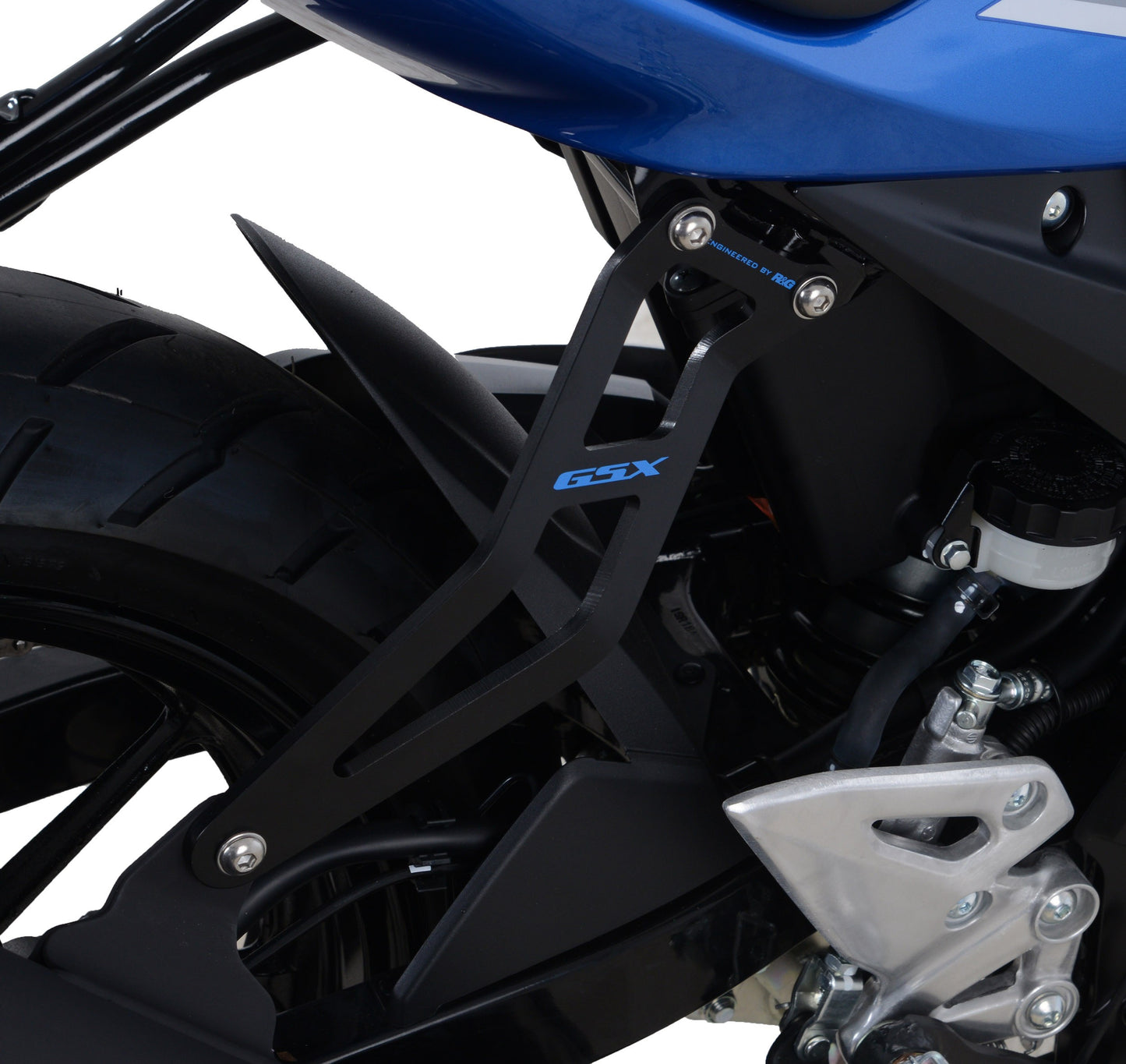 Staffa supporto scarico - Suzuki GSX-R 125 / GSX-S 125 (logo blu)