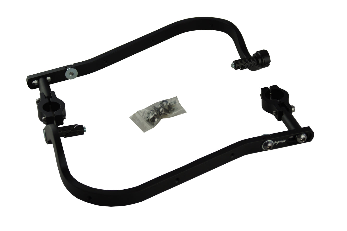 Protezione e supporto paramani nero - manubrio 28,6mm