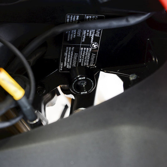 Tamponi fine corsa per sterzo, BMW S1000RR '19- (non utilizzare con bloccasterzo BMW) - bianco
