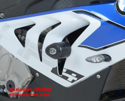 Tamponi / protezioni telaio tipo Aero no-cut sliders telaio - BMW S1000RR 2012-2014 (colore bianco)