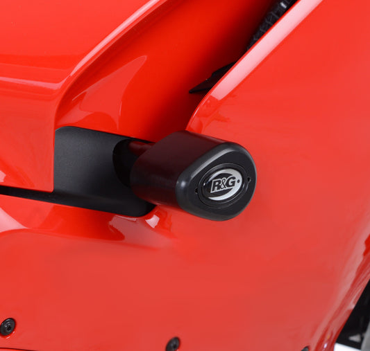 Tamponi / protezioni telaio tipo Aero - Ducati Panigale V4 / V4S / Speciale (foratura solo pannello interno) solo 2017