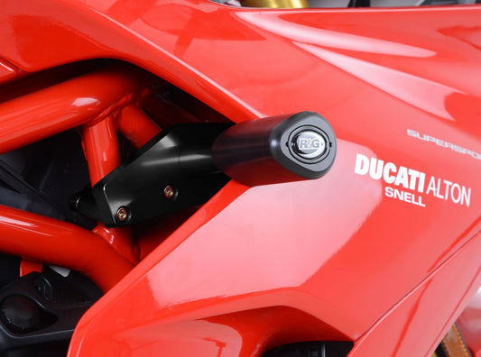 Tamponi / protezioni telaio tipo Aero (no cut) - Ducati Supersport S '17-'20 - bianco