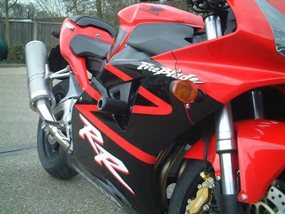 Tamponi / protezioni telaio - Honda CBR900 '00-'03 / CBR954RR '02-'03 - colore bianco