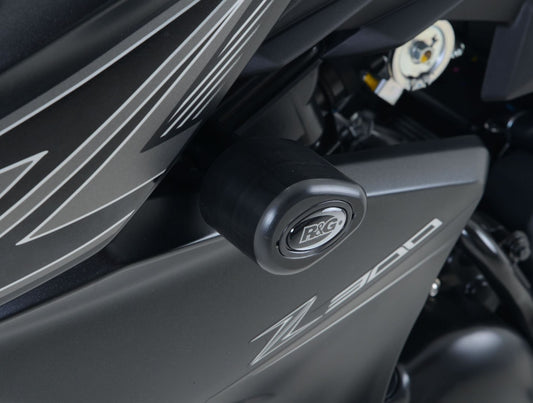 Tamponi / protezioni telaio tipo Aero - Kawasaki Z250 '13-'18 /300 '15- - bianco