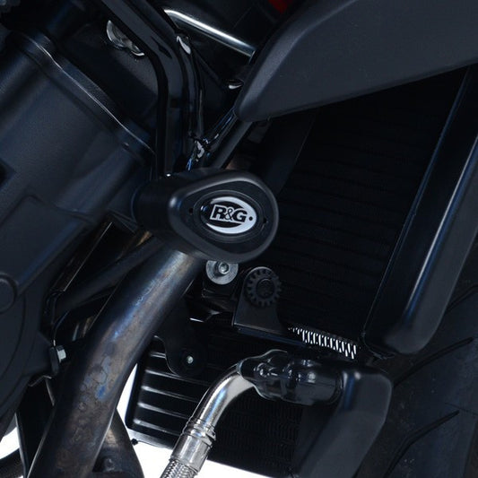 Tamponi / protezioni telaio tipo Aero - MV Agusta 800 Brutale '17- / 800 Dragster '17- / 800 Turismo Veloce '17- - bianco