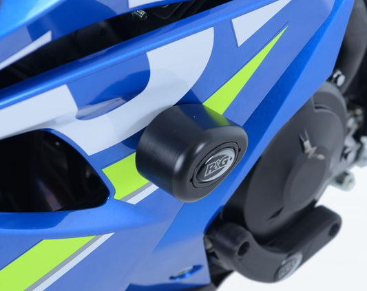 Tamponi / protezioni telaio tipo Aero - Suzuki GSX-R1000/R '17-  vers. Racing - bianco