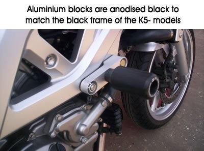 Tamponi / protezioni telaio - Suzuki SV650 K5-K7 unfaired / bikini fairing