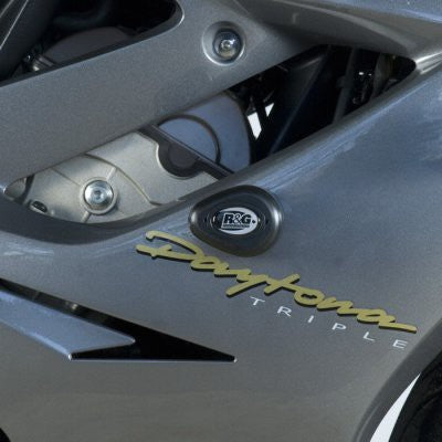 Tamponi / protezioni telaio tipo Aero - Triumph 675 Daytona '06-'12 (colore bianco)