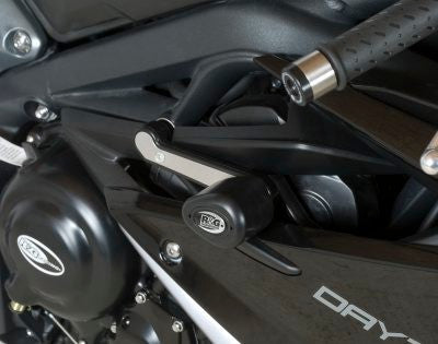 Tamponi / protezioni telaio tipo Aero no-cut sliders telaio - Triumph 675 Daytona '13- (vers.race)