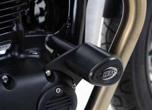 Tamponi / protezioni telaio tipo Aero - Triumph Thruxton 1200 / 1200R fino al 2018 / Street Twin 900 fino al 2018 / T100 / T120 Bonneville / Street Cup '17-'18 / Speed Twin '21