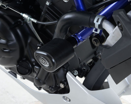 Tamponi / protezioni telaio tipo Aero - Yamaha MT-25 / MT-03 - bianco