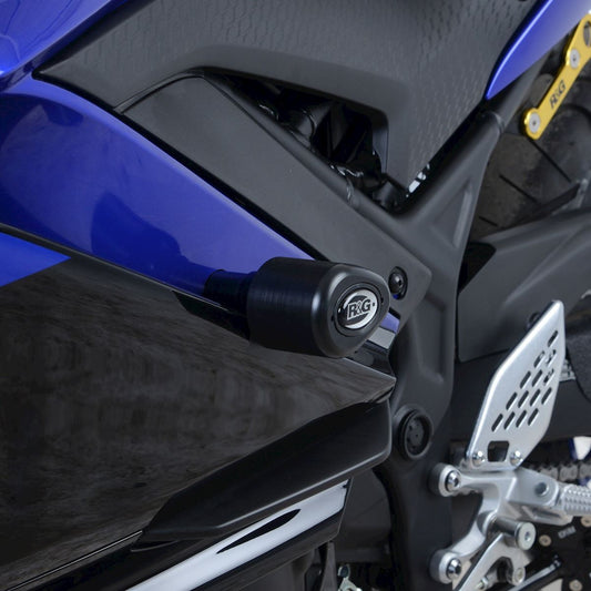 Tamponi / protezioni telaio tipo Aero - Yamaha YZF-R25 '19- / YZF-R3 '19- (colore bianco)