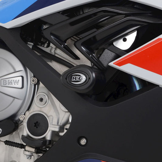 Tamponi / protezioni telaio tipo Aero, (kit asimmetrico tipo RACE), BMW M1000RR '21- (colore bianco)