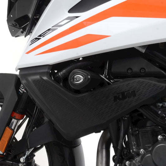Tamponi / protezioni telaio tipo Aero, KTM 390 Adventure '20- (colore bianco)