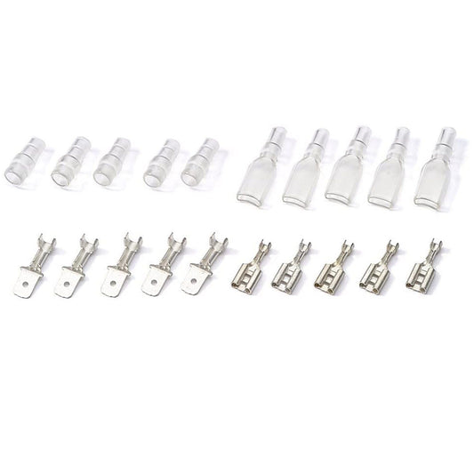 terminali capicorda piatti, 187-TYPE, set di 5