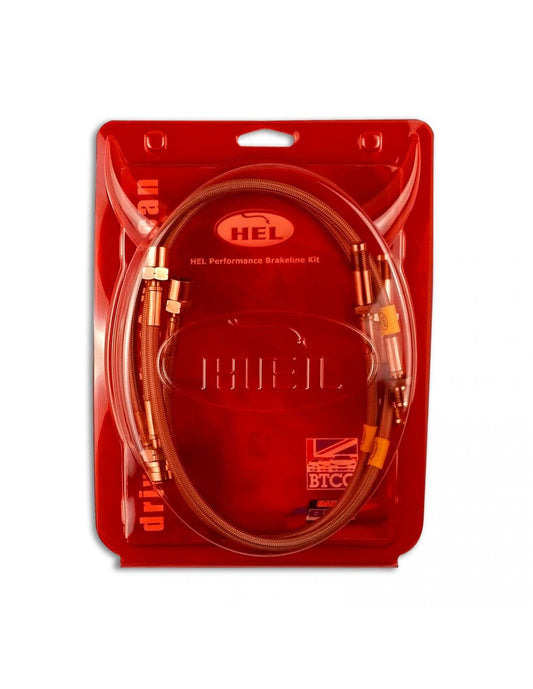 Tubi freno in treccia per Yamaha FZ6 SA Fazer ABS 2006-2007 (Kit 9 tubi) [Colore - Rosso]