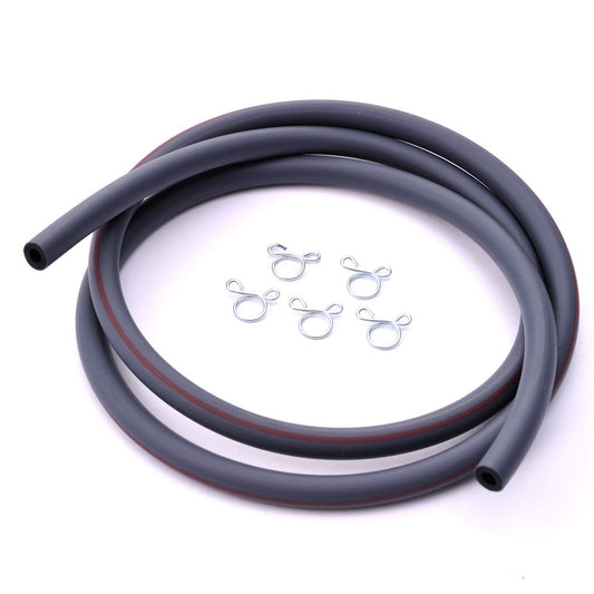 tubo carburante a 2 strati per moto ID.4mm/OD.8mm, 1M, con 5 clips